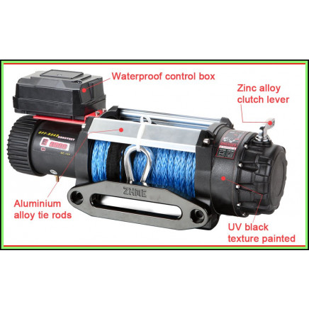 9500lbs Auto Winch with Synthetic Rope