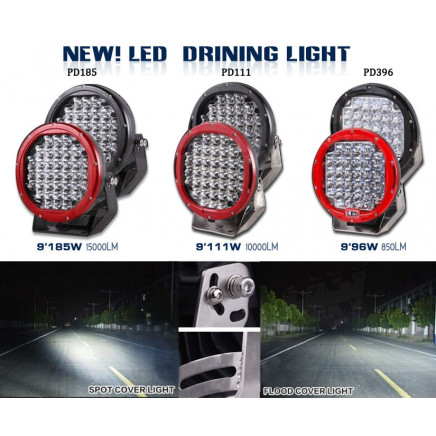 9inch 37PCS*5W 15000lms 185W CREE LED Driving Light (PD185)