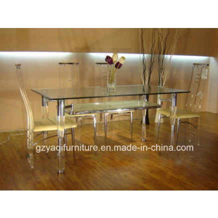 Acrylic Dining Table and Chair Furniture or Acrylic Conference Office Furniture Set