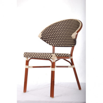 Aluminum Rattan Bamboo Looking Dining Chair (BC-08016)