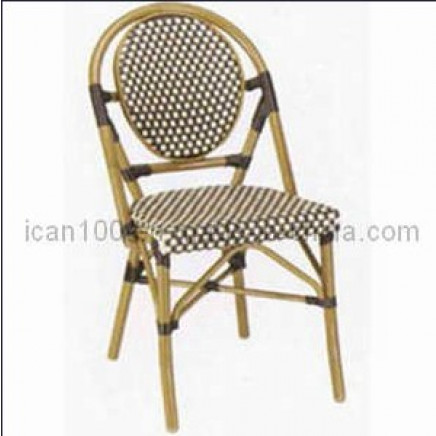 Aluminum Wicker Bamboo Look Dining Chair (BC-08004)