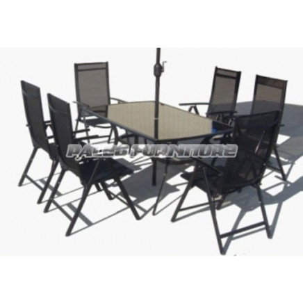 Alumium Garden Furniture, Texliene Dining Table and Chair (PAT-6007)
