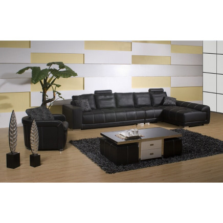 American Style Leather Sectional Sofa Jfc-32