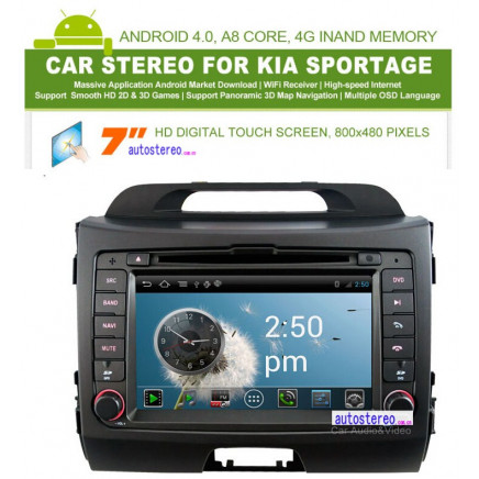 Android 4.0 Box Radio for KIA Sportage GPS Sat Nav Multimedia DVD Player Autoradio