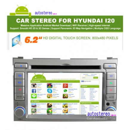 Android 4.0 Car GPS Navigation for Hyundai I20 Car DVD Stereo Sat Nav Auto Radio Head Unit WiFi
