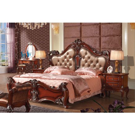 Antique Bedroom Furniture with Classic King Size Bed (LF-788)