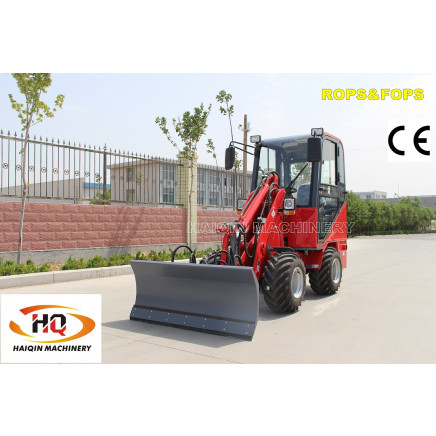 Articulated Mini Wheel Loader (HQ908) with Snow Shovel