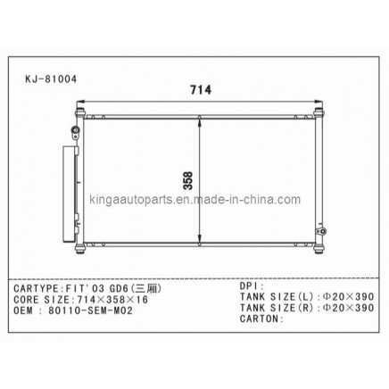 Auto Condenser for Fit ' 03 GD6 (KJ-81004)