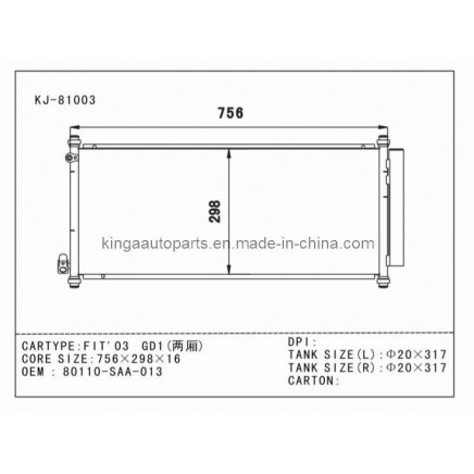 Auto Condenser for Fit ' 03 Gd1 (KJ-81003)