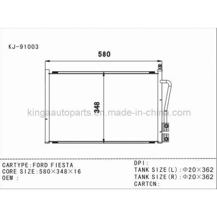 Auto Condenser for Ford Fiesta