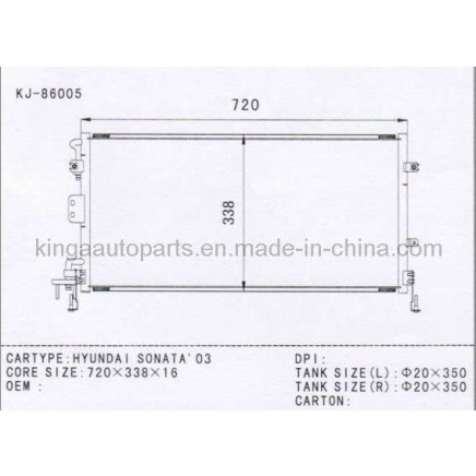 Auto Condenser for Hyundai Sonata 03