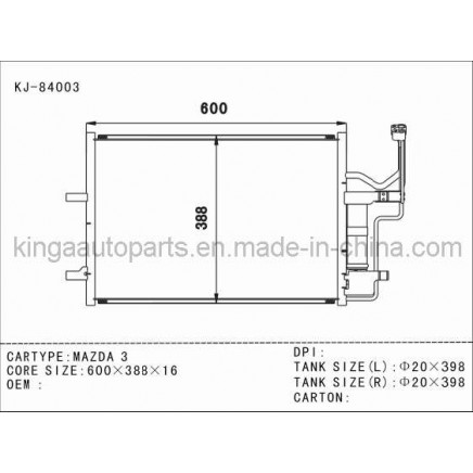 Auto Condenser for Mazda 3