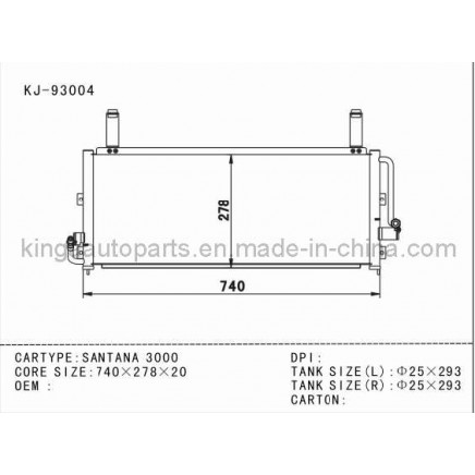 Auto Condenser for Santana 3000