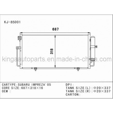 Auto Condenser for Subaru Impreza' 05 (KJ-85001)