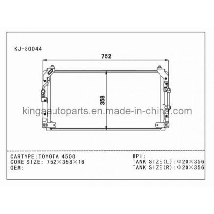 Auto Condenser for Toyota 4500 (KJ-80044)