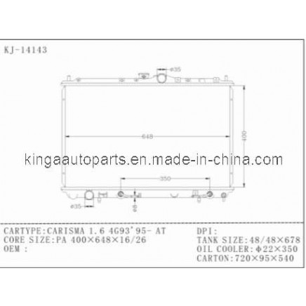Auto Radiator for Carisma 1.6 4G93'95 AT (KJ-14143)