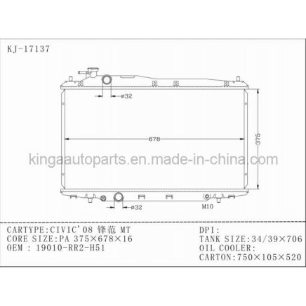 Auto Radiator for Cicivic' 08 Mt