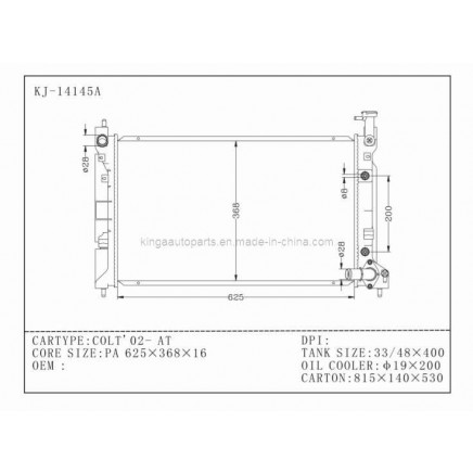 Auto Radiator for Colt'02 AT (KJ-14145A)