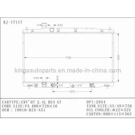 Auto Radiator for Crv' 07 2.4L Re4 at