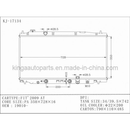 Auto Radiator for Fit 2009 at