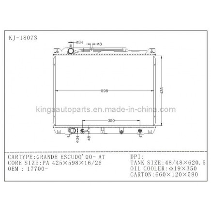 Auto Radiator for Grande Escudo' 00- AT