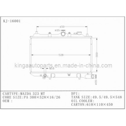 Auto Radiator for Mazda 323 Mt (KJ-16001)