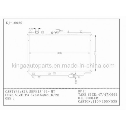 Auto Radiator for Mazda 323 Mt