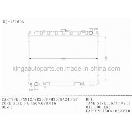 Auto Radiator for Pnm12/Sr20/Pnm30/Ka24D Mt
