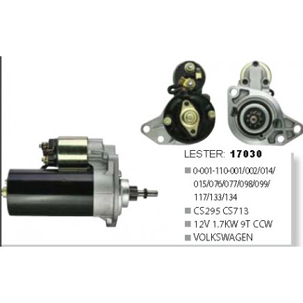 Auto Starter (0-001-110-001 0-001-110-014 0-001-110-002 0-001-110-015) CS295 CS713 2-1365-BO FOR VW GOLF)