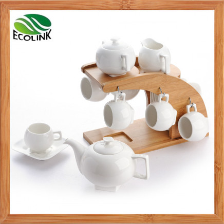 Bamboo Ceramic Coffee Set