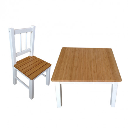 Bamboo Kids Table Chair Set