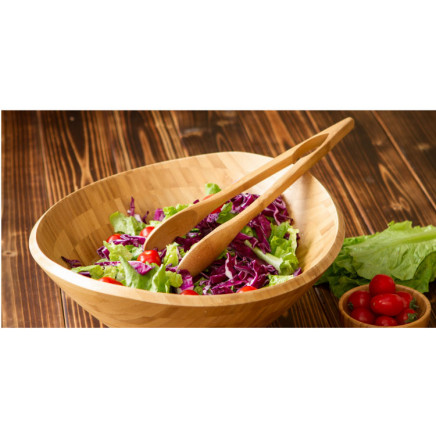 Bamboo Kitchen Cook Food Salad Serve Utensil Bamboo Tong