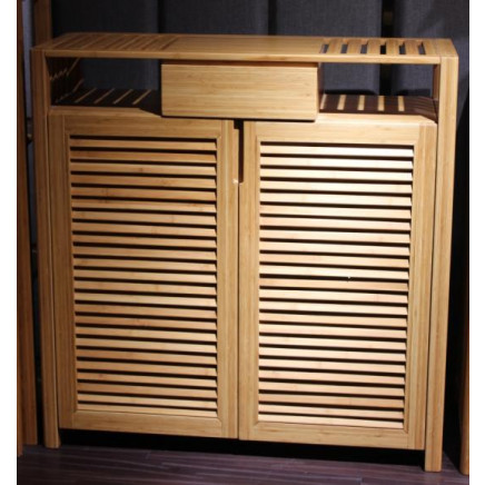 Bamboo Shoe Rack / Shoe Cabinet with Door for Home Furniture