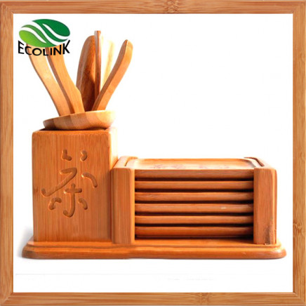 Bamboo Tea Tool Tea Set with 6PCS Coaster