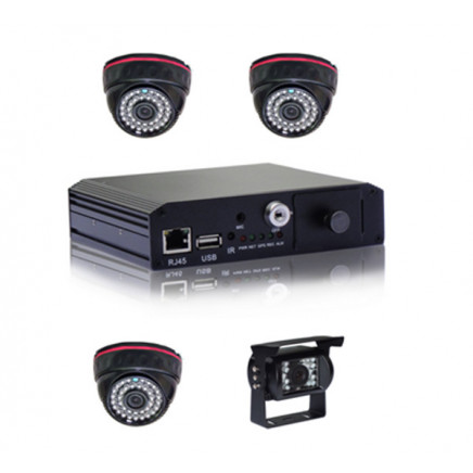 Basic 4CH SD Card Mobile DVR Car DVR Mobile DVR for Vehicle, 4 Channel, D1/HD1/CIF, 3G, GPS Include
