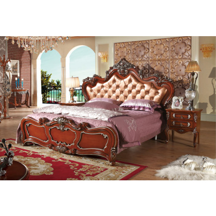 Bedroom Furniture with Buckle Leather Bedhead (LF-733)