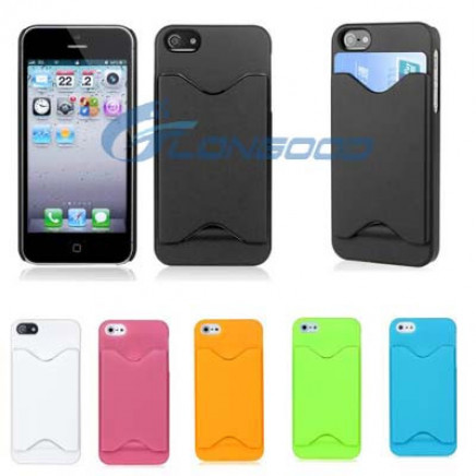 Best Quality Colourful Plastic Hard Case with Credit Card Slot for iPhone 5/5g