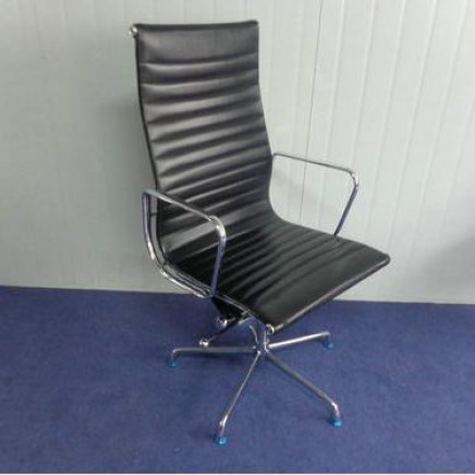 Black Cow Top Leather Swivel Eames Manager Office Chair (FS-150C)
