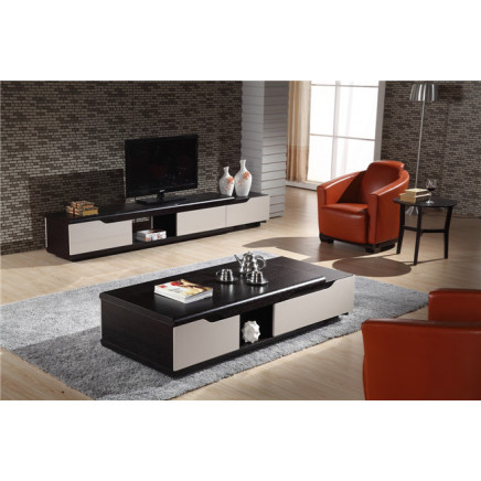 Black Modern Wooden Coffee Table (CJ-2021)