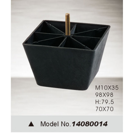 Black Plastic Furniture Leg, Bed Leg, Sofa Leg (14080014)