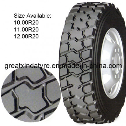 Block Pattern Heavy Truck Tyre (10.00R20, 11.00R20, 12.00R20)