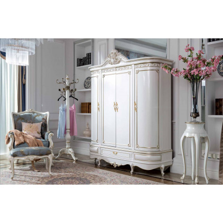 Bn-C6008b-1 Classical Wooden Bedroom Furniture Wardrobe