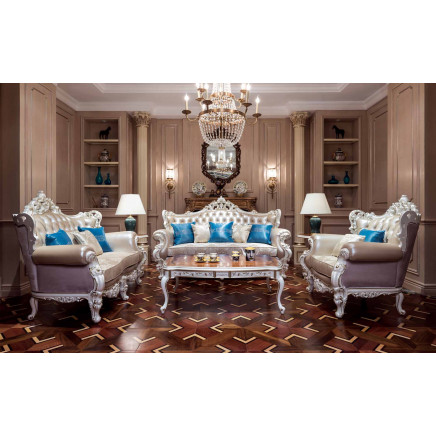 Bn-C6032b Classical Wooden Furniture Sofa