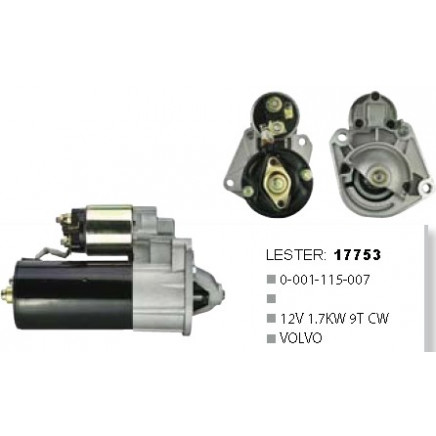 Bosch Auto Starter (0-001-115-007 0001115007 113749 LRS01523 2-1973-BO FOR Volvo)