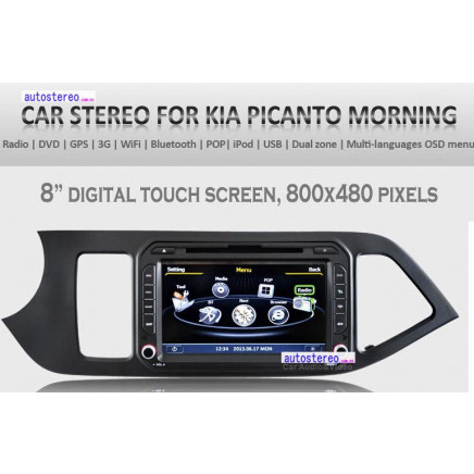 Box Radio DVD for KIA Picanto Morning GPS Navigation Satnav Headunit Multimedia