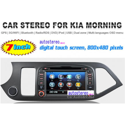 Box Radio for KIA Picanto/Morning GPS Navigation Satnav Headunit DVD Multimedia