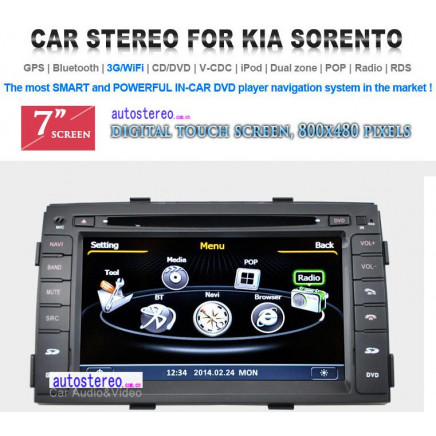 Box Radio for KIA Sorento Vehicle GPS Satnav Navigation Multimedia Headunit
