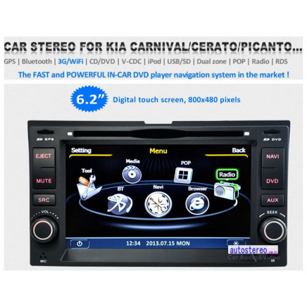 Box Radio for KIA Sportage Cerato Spectra Carnival Satnav GPS Radio Multimedia