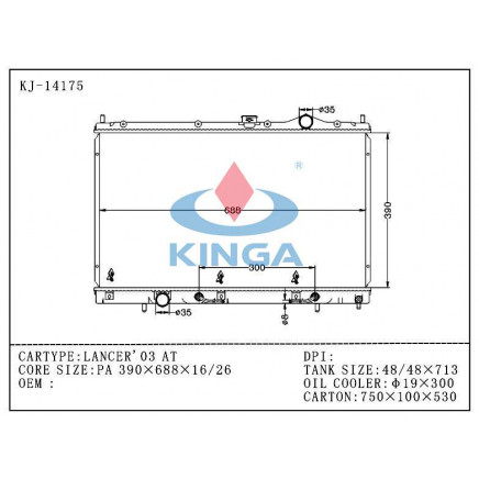 Brand New 2003 Auto Radiator for Mitsubishi Lancer at