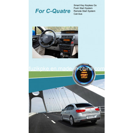 C-Quatre Entry Keyless Go Smart Key Push Button Remote Start Can-Bus Alarm for Citroen